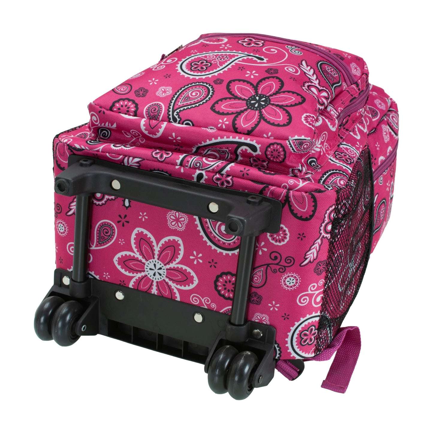 Rockland Double Handle 17" Rolling Backpack, Bandana