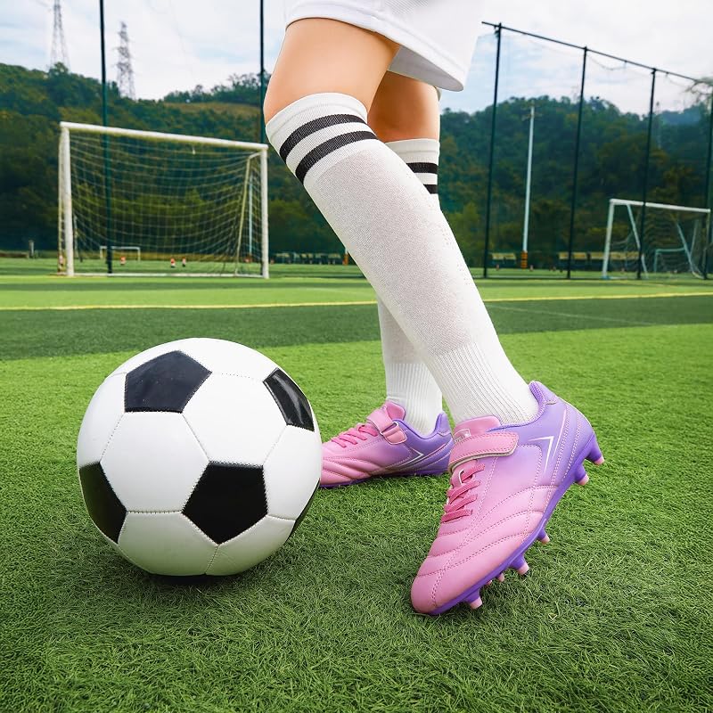 Stelle Girls Soccer Cleats for Kids Violet Blush 12 Little Kid Training Outdoor