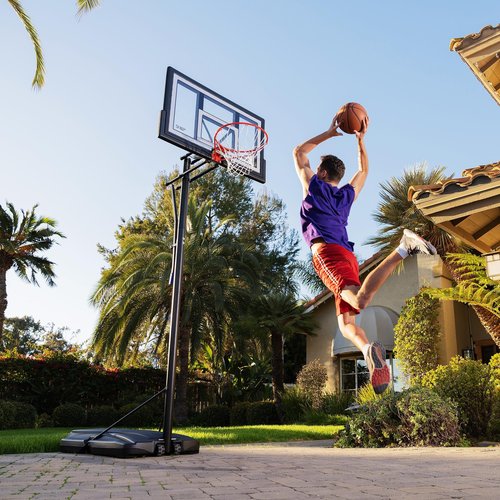 Lifetime 50-Inch Portable Basketball Hoop, Shatterproof Fusion Backboard, 8-10ft Adjustable Height