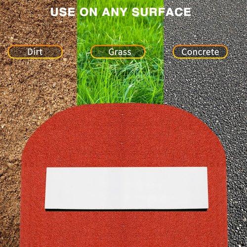 NaxKizo 2025 Upgraded Portable Pitching Mound for Baseball, Pitchers Mound Baseball with High Density EVA Bottom and Antifade Turf, 42 x 34 x 5 Inch Youth Pitching Mound