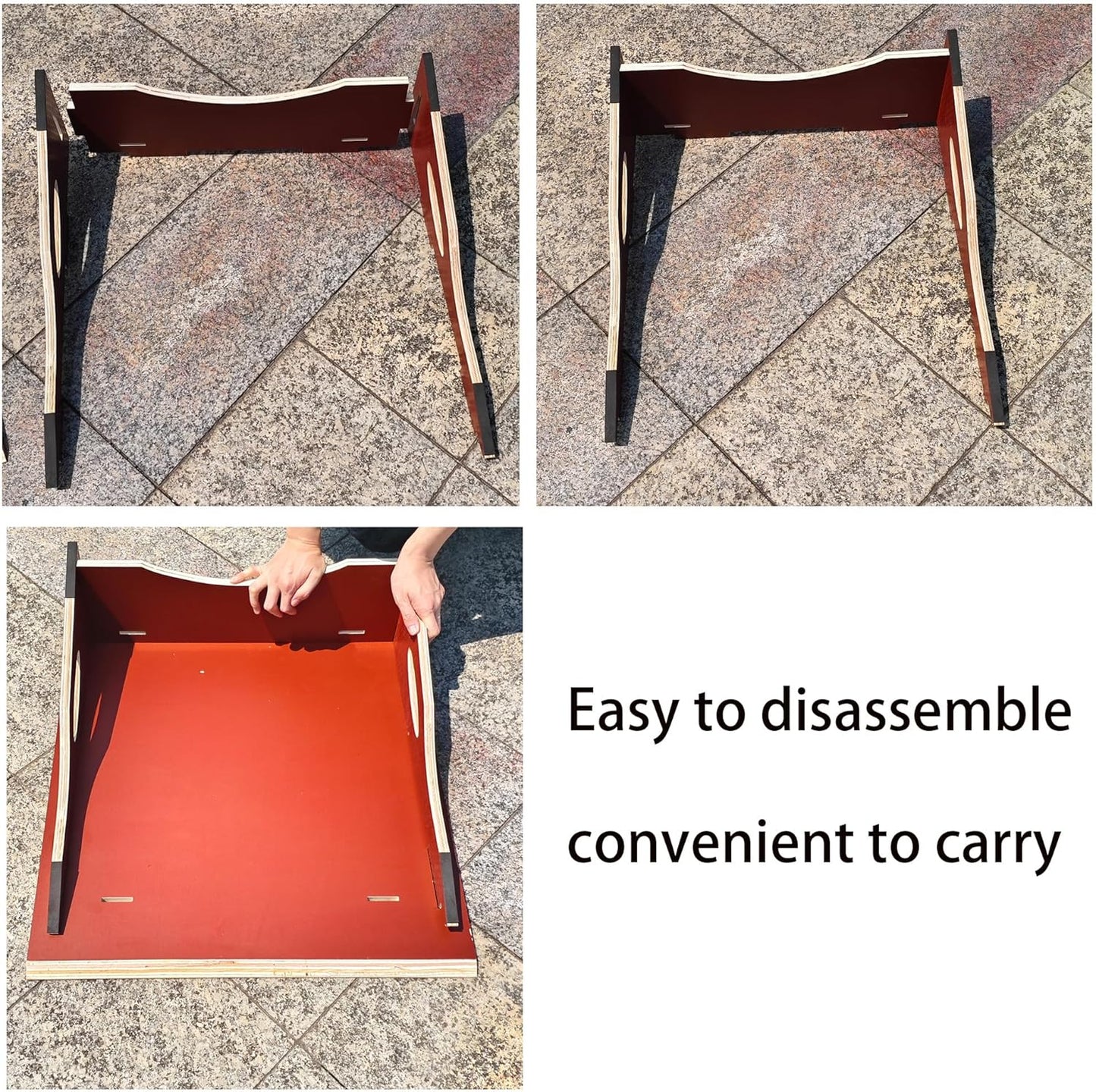 Jump Practice Ramp for Skateboards,BMX Bike,Bicycle,RC Car & Roller Skating - Kids ramp for Jumping Practice, Easy to Assemble & Portable (42.91 "L x 23.26" W x 11.66 "H)