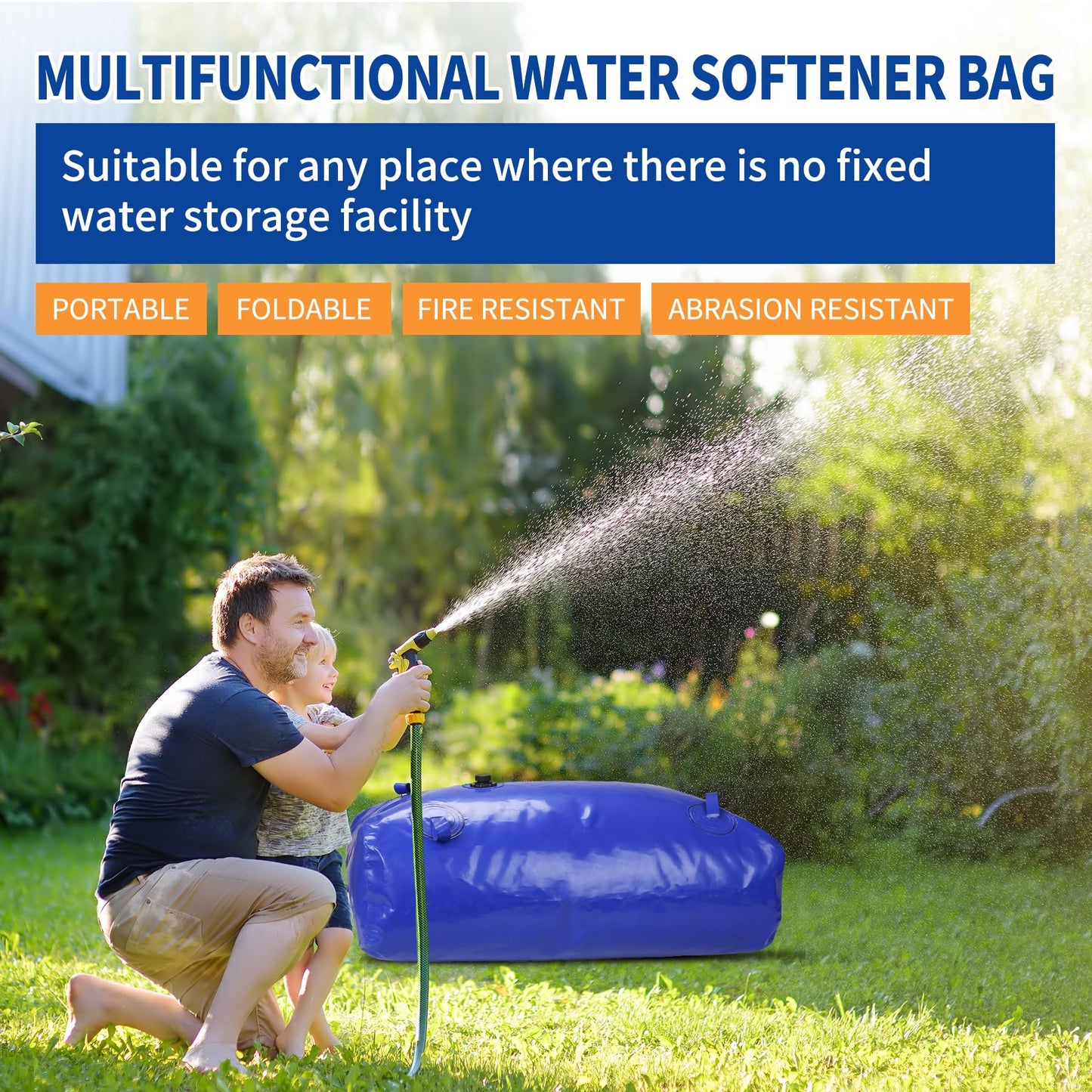 240 L/63.4 gal Water Bladder Storage Containers, Foldable Portable Water Tank Large Capacity Soft Water Bag, Drought Resistance, Fire Prevention, Emergency Water