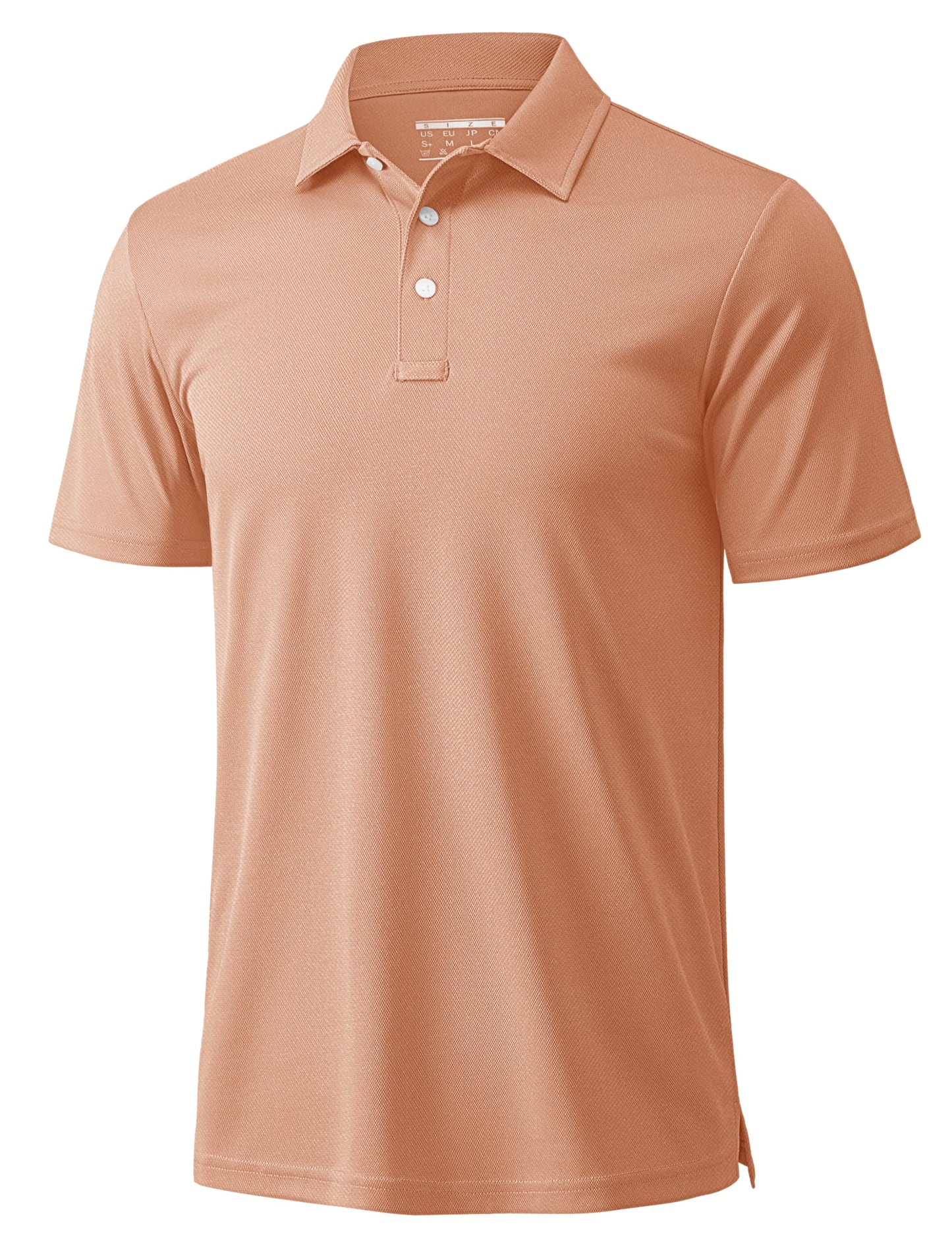 MAGCOMSEN Mens Polo Shirts Short Sleeve Athletic Pique Golf Shirt Dry Fit Performance Casual Work Polos for Men Apricot