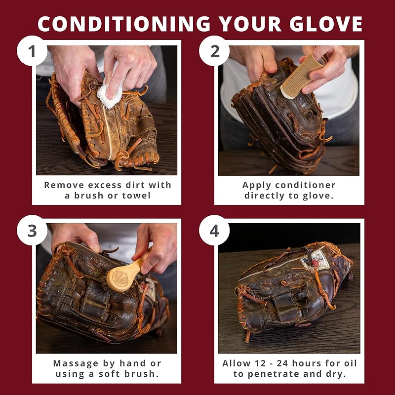 Rhino Wax Baseball Glove Conditioner 4 oz — Leather Break-In, Protect & Restore