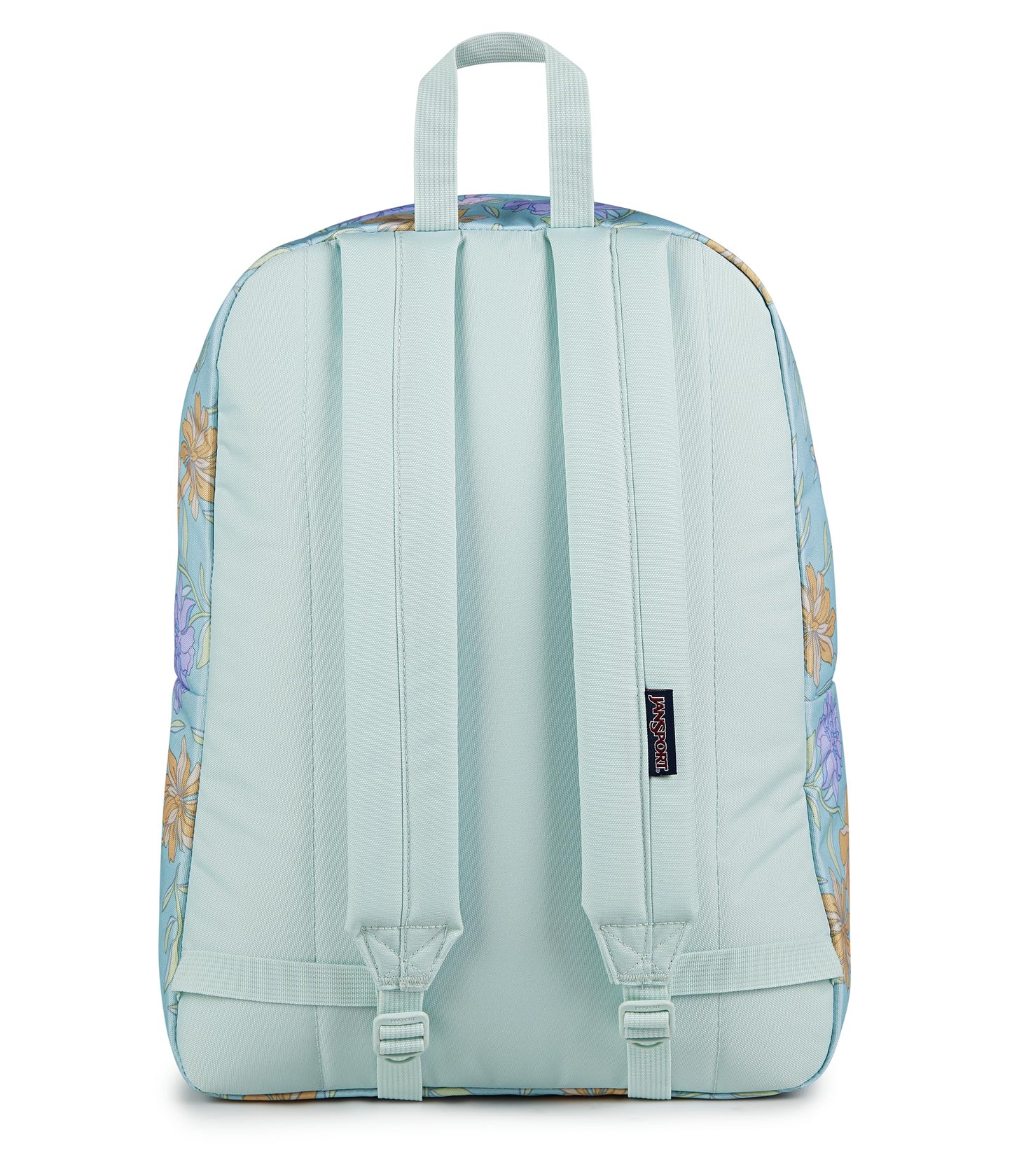 JanSport SuperBreak One Backpack - Durable, Lightweight Bookbag with 1 Main Compartment, Front Utility Pocket with Built-in Organizer - Premium Backpack, Faded Floral Fresh Mint