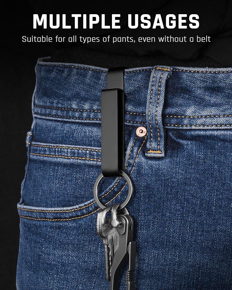 Titanium Belt Key Holder Clip for Duty Belts – 2 Pack