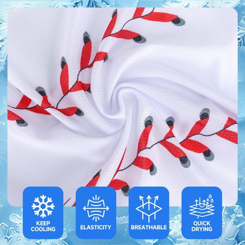 LYDTICK 20 Pack Baseball Cooling Towels, 40"x12" Breathable Golf Ice Towel Microfiber Workout Rags for Gym Baseball Team Gifts(White)