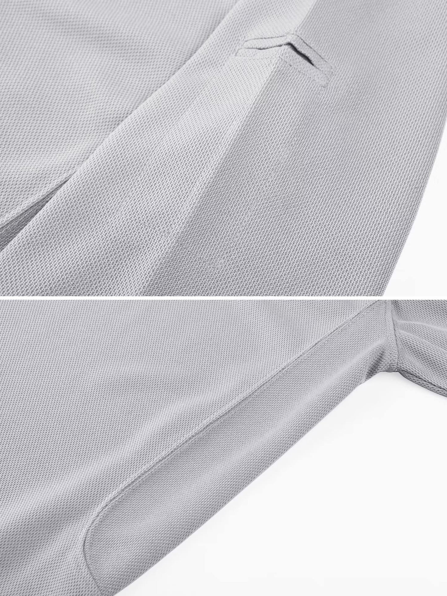 MAGCOMSEN Work Shirts for Men Golf Shirts Fishing Shirts Casual Shirts Quick Dry Shirts Golf Polo Shirts Light Grey L
