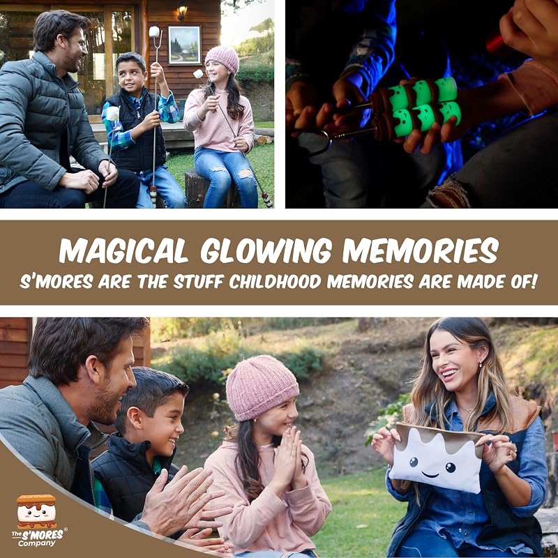 Glow in the Dark Marshmallow Roasting Sticks 4 Pack - Variation: Glow Skewers 4 Pack