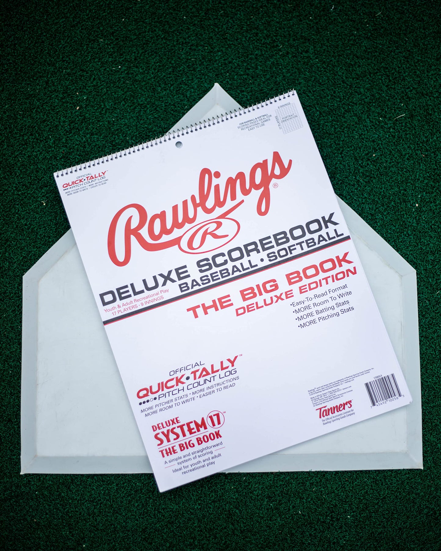 Rawlings Deluxe System-17 Baseball Scorebook, BLK, 24 Games (17SBDLX)