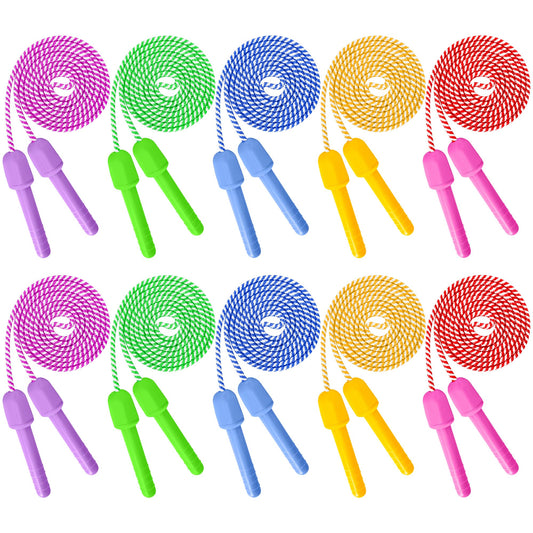 20 Pack Kids Jump Rope, Adjustable Nylon Skipping Ropes for Kids Fun Play