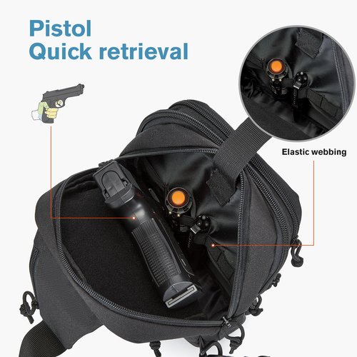 Wotony Tactical Crossbody Bag for Men - Durable Sling Bag with Cross Body Design EDC Shoulder bag