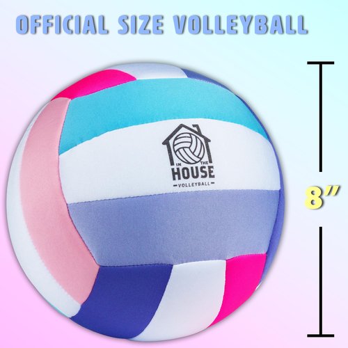 In The House Soft Indoor Volleyball for Girls (Ages 3+) – Realistic Feel and Bounce Home Training Ball for Indoor Play - Bring VBall Practice Home - Great Gift for any Volleyball Player