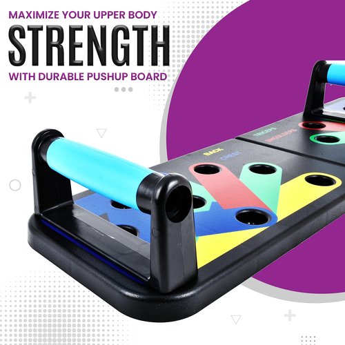 MG Push up Board with 5 Resistance Bands & Jump Rope – Portable Home Gym Equipment for Full Body Workout, Strength Training, Exercise and Fitness – With a Giftable Box & Workout Manual