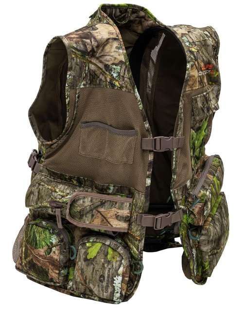 ALPS OutdoorZ Super Elite 4.0 Camo Turkey Vest Made with Quiet Cotton Featuring Removable Fold Away Seat, Game Bag, and Pockets for Calls and Strikers, Mossy Oak Obsession, M/L
