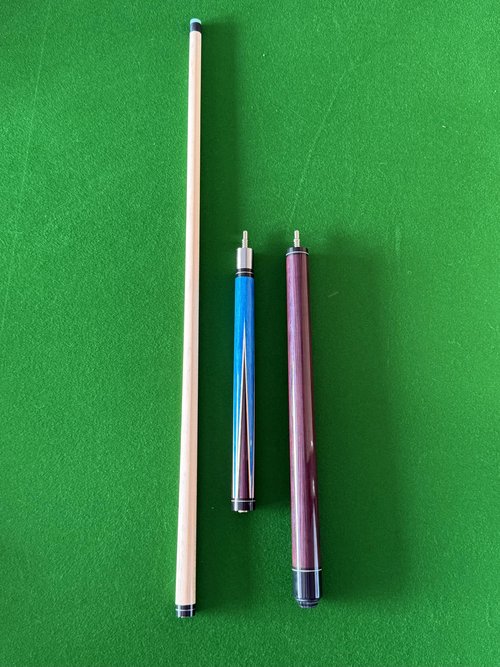Heavy Hitter Jump Break Cue, 23oz~25oz 14mm Bakelite Tip 3 Piece Pool Cue for Effortless Jumps (B)
