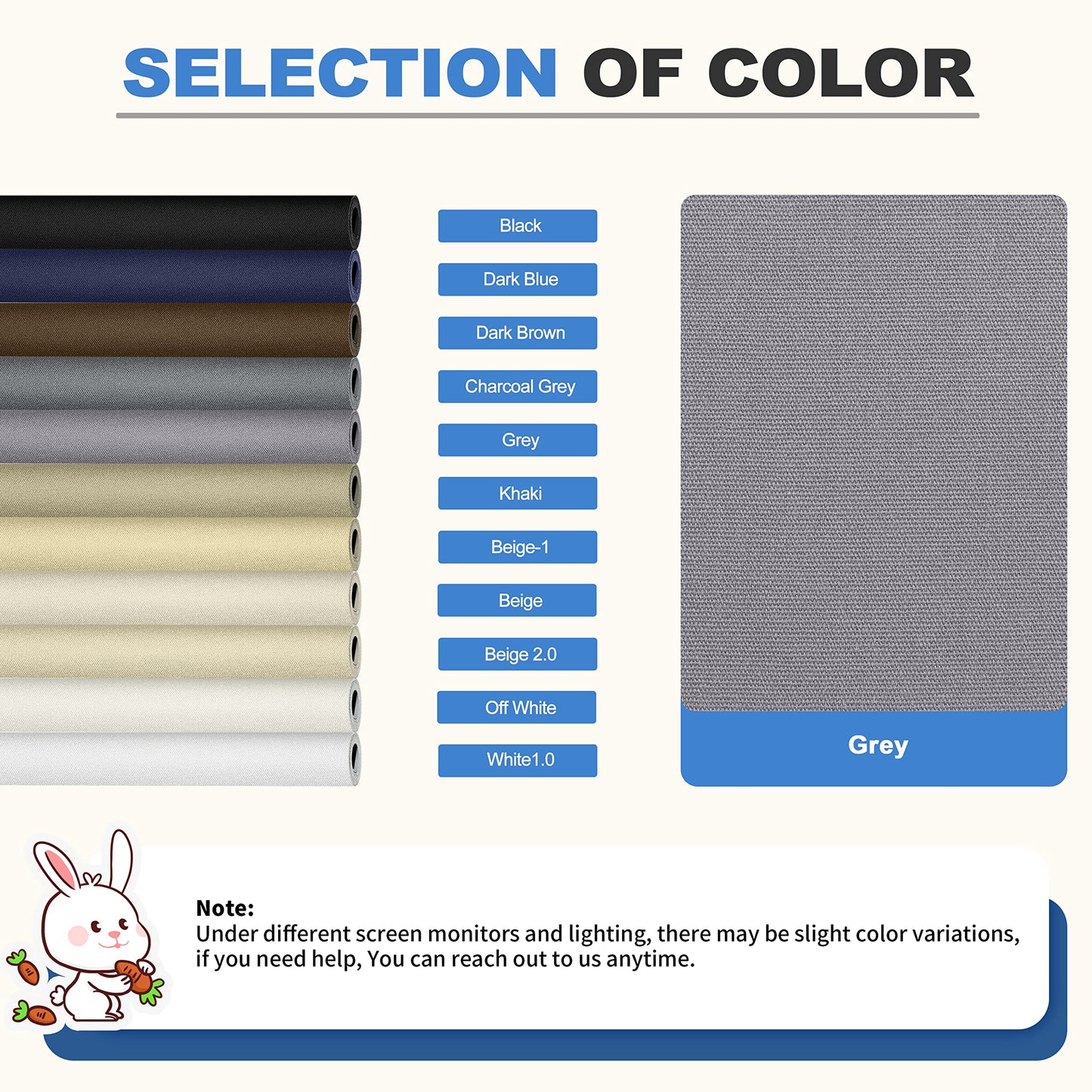 KING MOUNTAIN Canvas Repair Patch 16×60 Inch Self-Adhesive Waterproof Fabric Patch for Sofas, Tents, Furniture,Tote Bags, Car Seats (Grey)