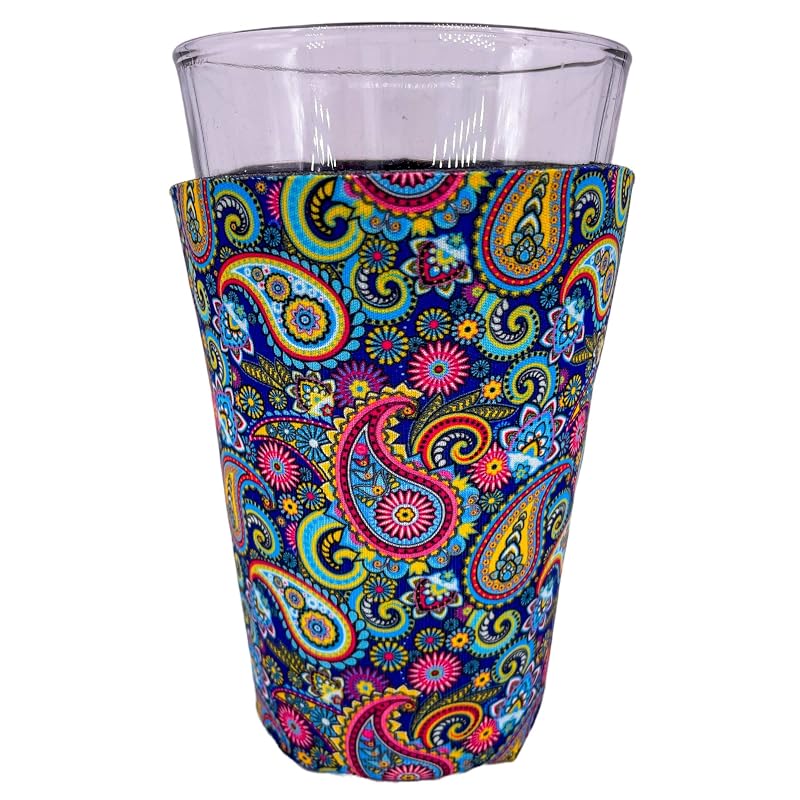 Pint Glass Coolie 2 Pack – Collapsible, Insulated Copper Foam Coomer 16 oz