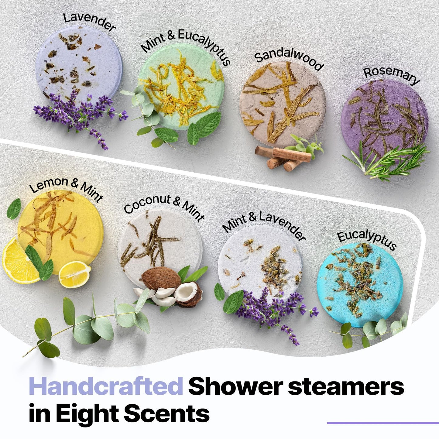SWCANDY Shower Steamers Aromatherapy Gifts for Women 8 Pcs Shower Home Spa