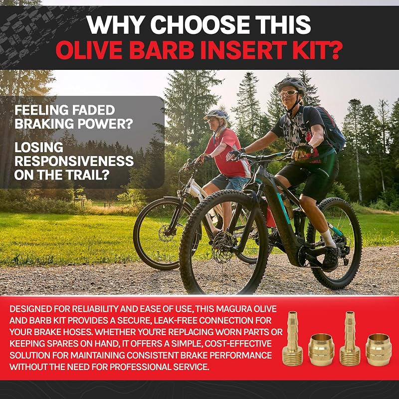 Magura Olive & Barb Kit for MT Magura Hydraulic Brakes - Bleed Zone Variation Olive Insert Set