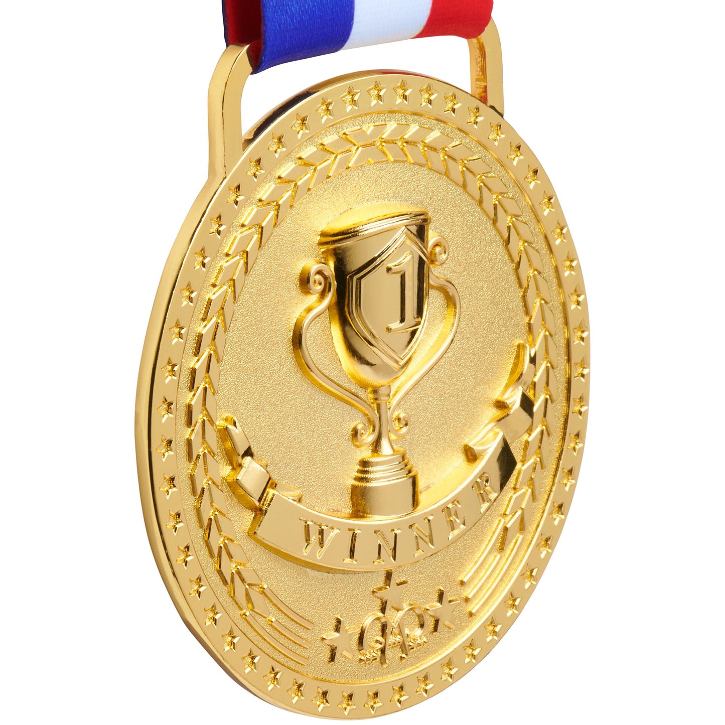 Gold Medal Winner 1st First Place Award Trophy Medal, Bright Gold