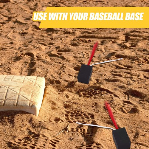 Deekin 4 Pcs Base Plugs Anchor Base Plugs Baseball Field Maintenance Equipment Baseball Accessories for Baseball Field (Red)