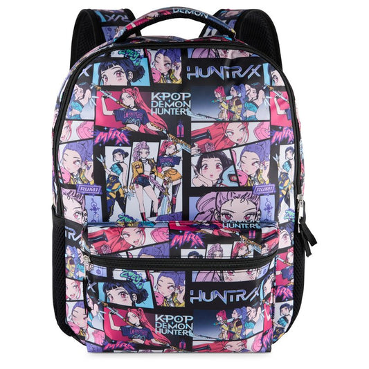 AI ACCESSORY INNOVATIONS K-Pop Demon Hunters Huntrix 16” Backpack for Girls, Featuring an AOP of Rumi, Zoey, Mira, Allover Print