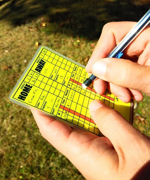 WRITEonCARDS Rewriteable Referee Cards for Soccer, (Discontinued Style), Bright NEON Set