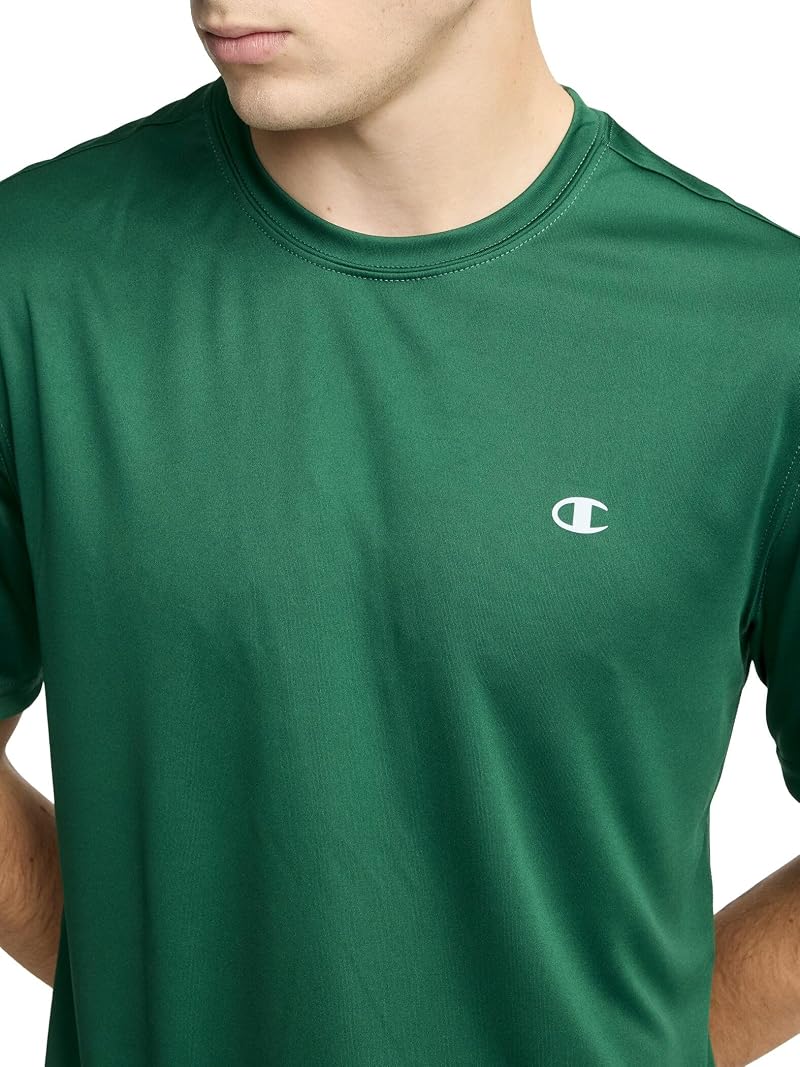 Champion men's sport tee moisture-wicking anti-odor athletic t-shirt dark green large