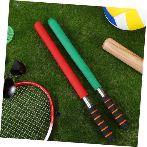 Toddmomy Competition Referee Flags 4pcs Red Green Hand Flags Sports Race for Football Volleyball Rugby