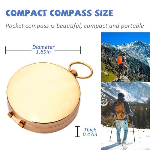 Bahfir Camping Survival Compass for Hiking, Kids, Camping Hunting, Outdoor Military Navigation Tool