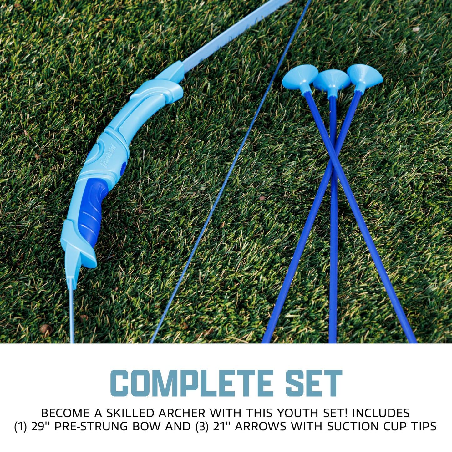 Franklin Sports Kids Archery Bow and Arrow Set - Indoor Toy Archery Set - Plastic Bow and Toy Arrows for Kids - Complete Youth Set