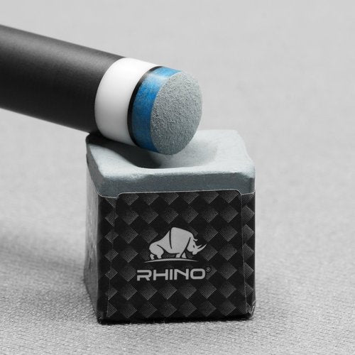 RHINO TIME Billiard Pool Cue Tip - 14mm/ Blue/Hardness: TIME 5 Hard/Pack 1