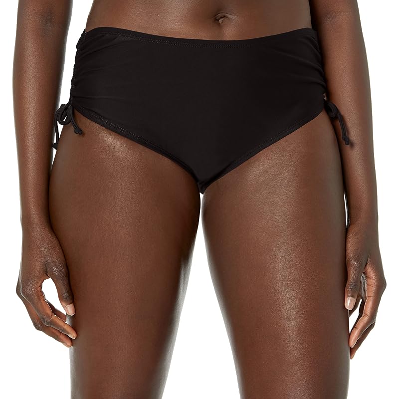 Catalina Black Medium Side Tie Bikini Bottoms - Full-Coverage Swim Bottom