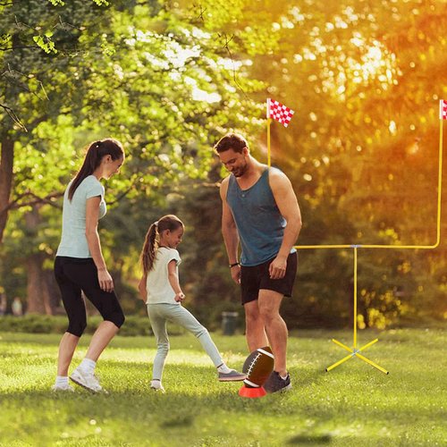 Desyeryamimi Football Field Goal Post - 8.6 ft x 6 ft Steel Tube Frame - Adjustable Height Kicking Goals for Backyard - Youth/Kids/Adults