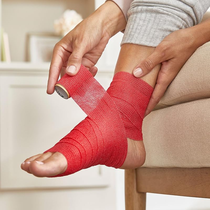 Elastic Self-Adherent Bandage, 2 in x 5 yd, Blue – Cohesive Medical Wrap