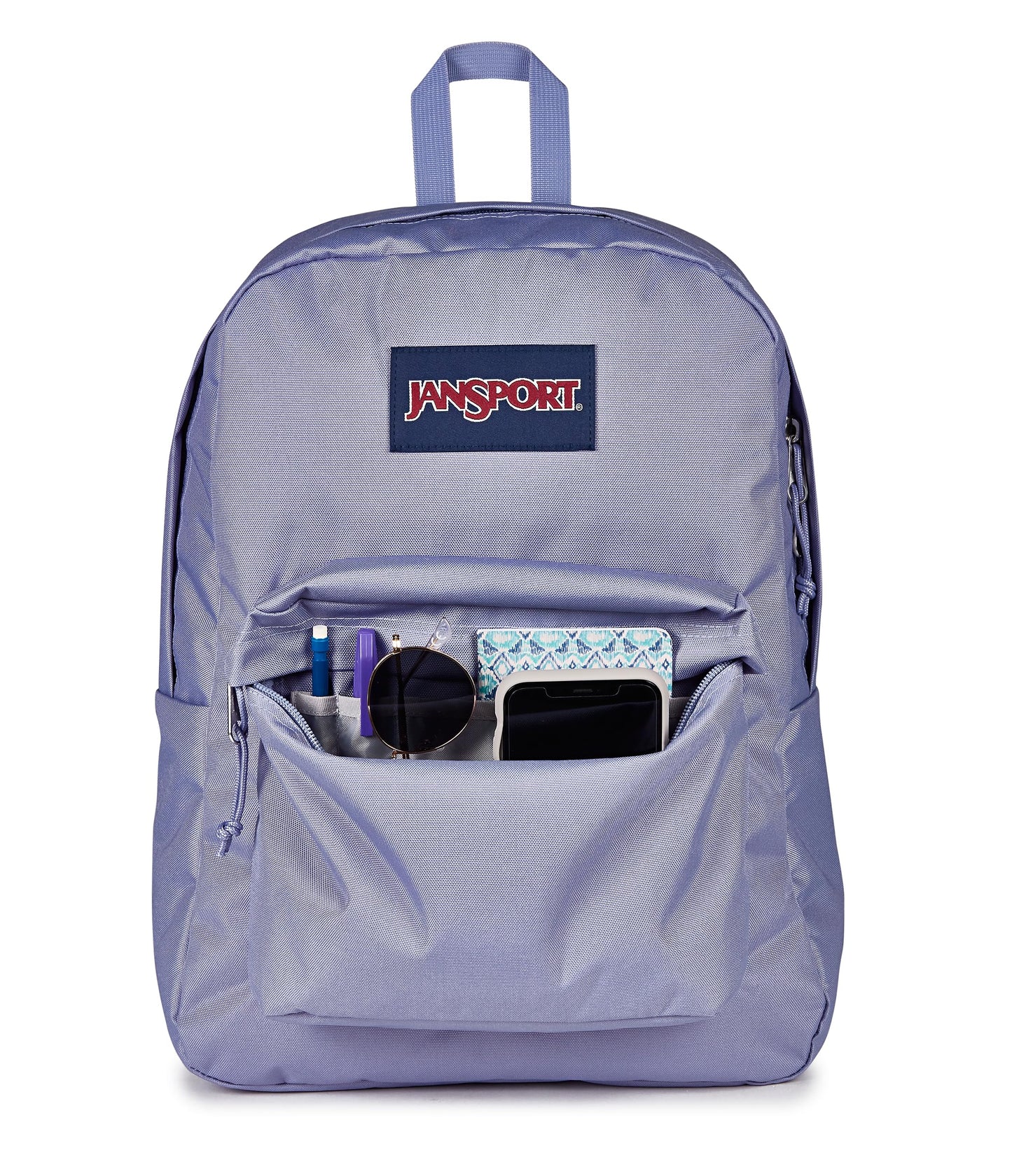 JanSport SuperBreak One Backpack - Durable, Lightweight Bag with 1 Main Compartment, Front Utility Pocket with Built-in Organizer, Premium Backpack, Lavender Ash