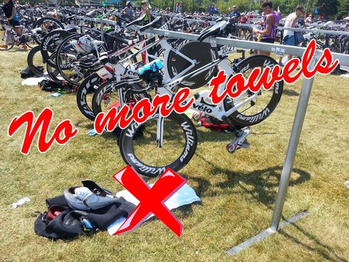 Sls3 Triathlon Transition Mat - Triathlon Gear and Accessories Must Have - Great Gift for Triathletes and Outdoor Swimmers as Wetsuit Changing Mat (Black & Red)