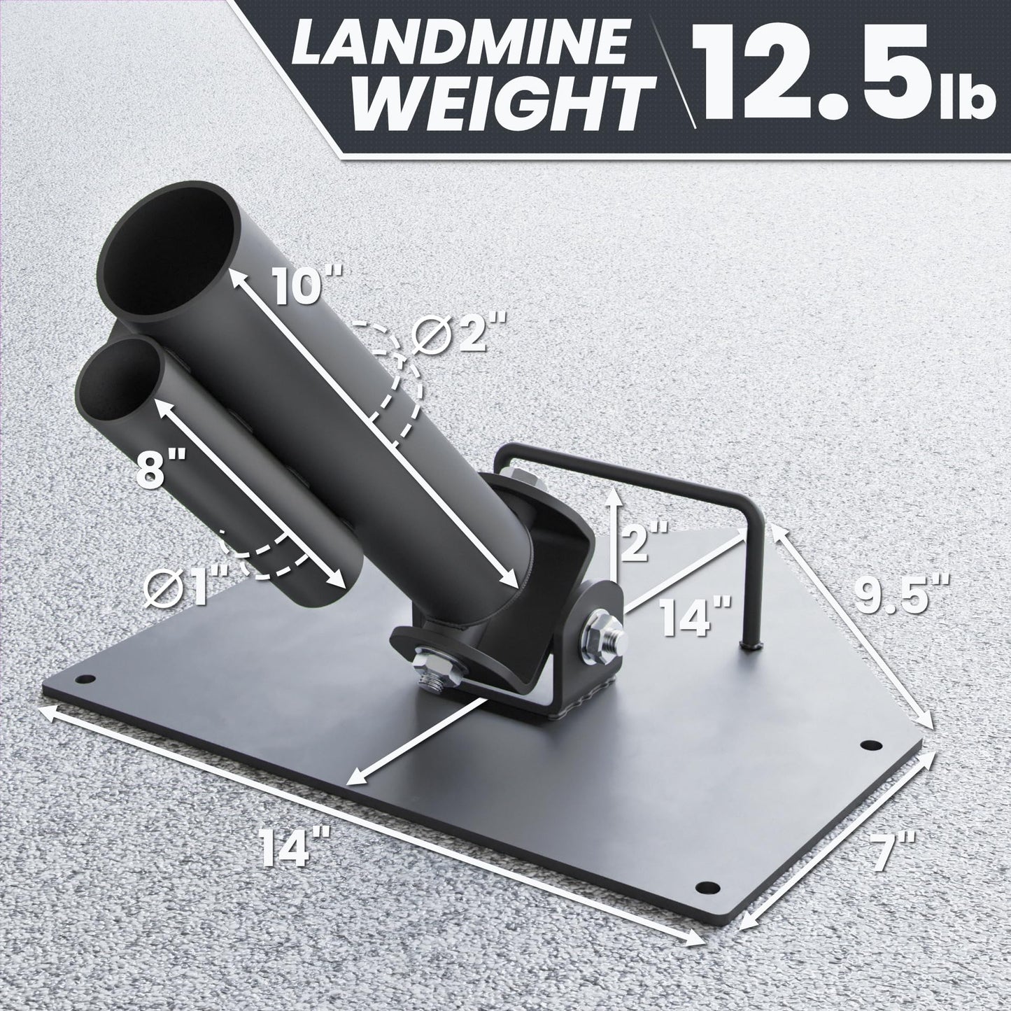 Synergee Landmine T Bar Row – Platform for 1" and 2" Barbells