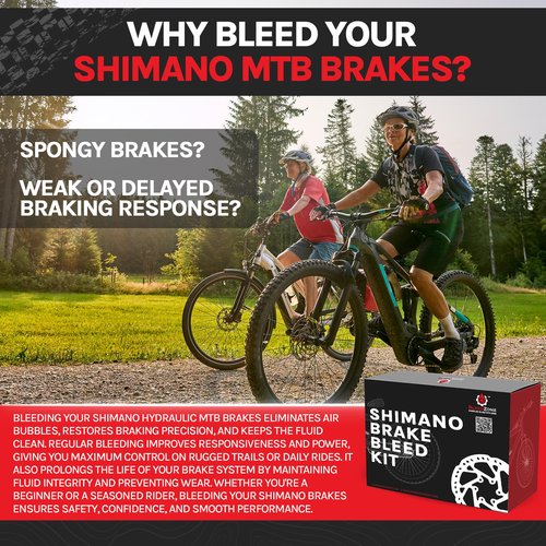 BleedZone Shimano Brake Bleed Kit with 120ml Mineral Oil - Hydraulic Brake Bleed Kit for Shimano Disc Brakes, Bike Brake Bleeder Kit, MTB Brake Bleed Kit, and Mineral Oil Brake Maintenance
