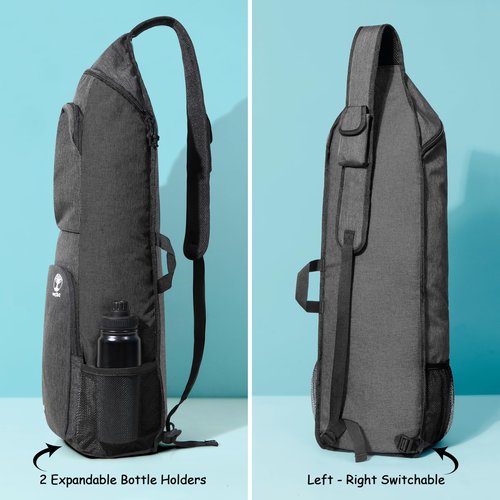 WARRIOR2 Yoga Mat Bag Carrier - Large Pockets & Water Bottle Holders. Yoga Backpack Fits 0.5" Thick x 26" Wide Mats. Hands-Free, Left-Right Switchable, Yoga, Gym, Cycling