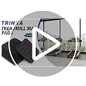 6 Pack 4x4x0.2 Inch Non-Slip Treadmill Mat Pads for Floor Protection