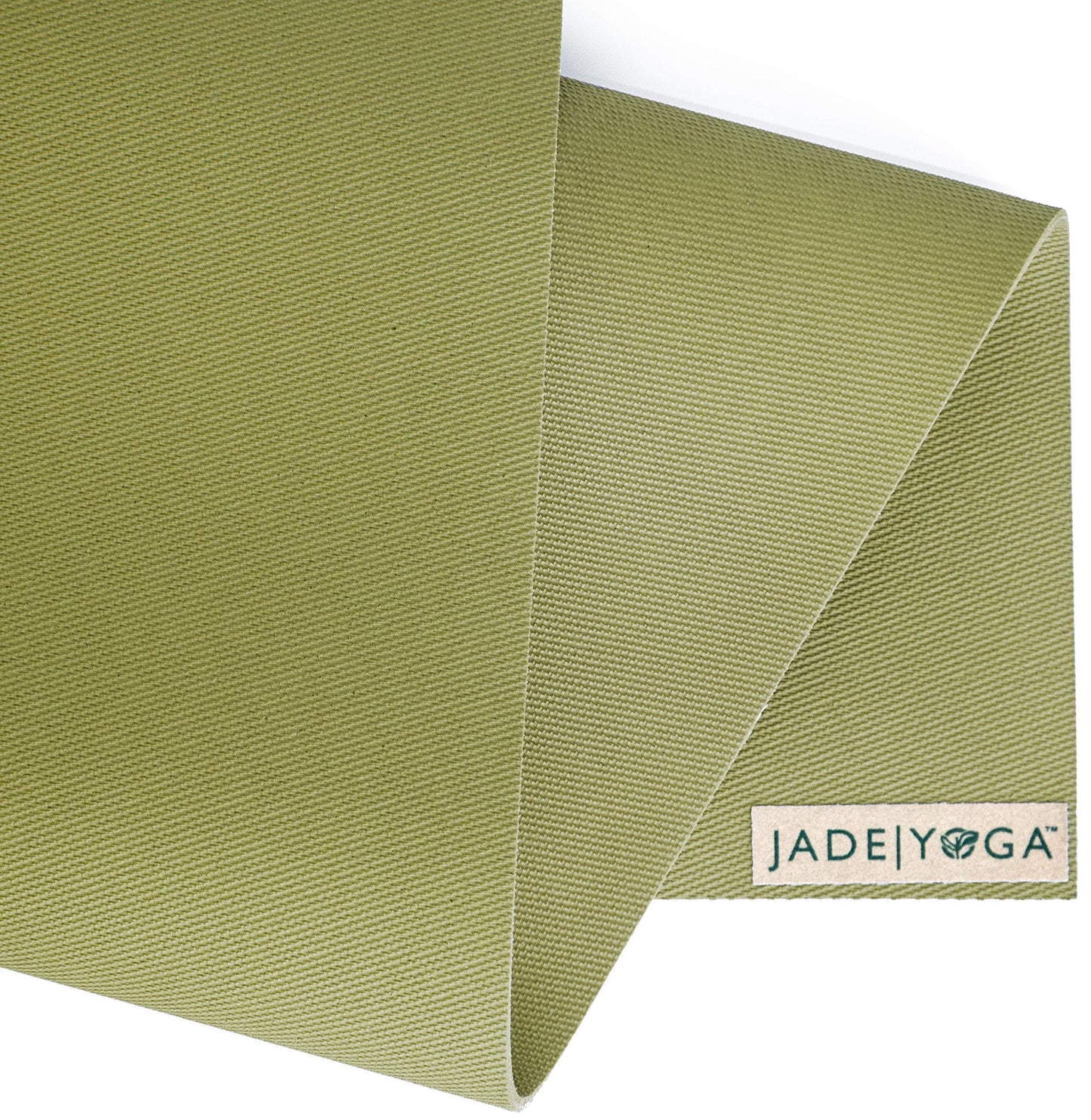JadeYoga Harmony Yoga Mat- Durable & Thick Gym Fitness Mat, Non-Slip Natural Rubber Yoga Mat- Home Exercise & Stretching Mat, Workout Mat- Yoga, Pilate & Meditation for Women & Men (Olive Green, 68'')