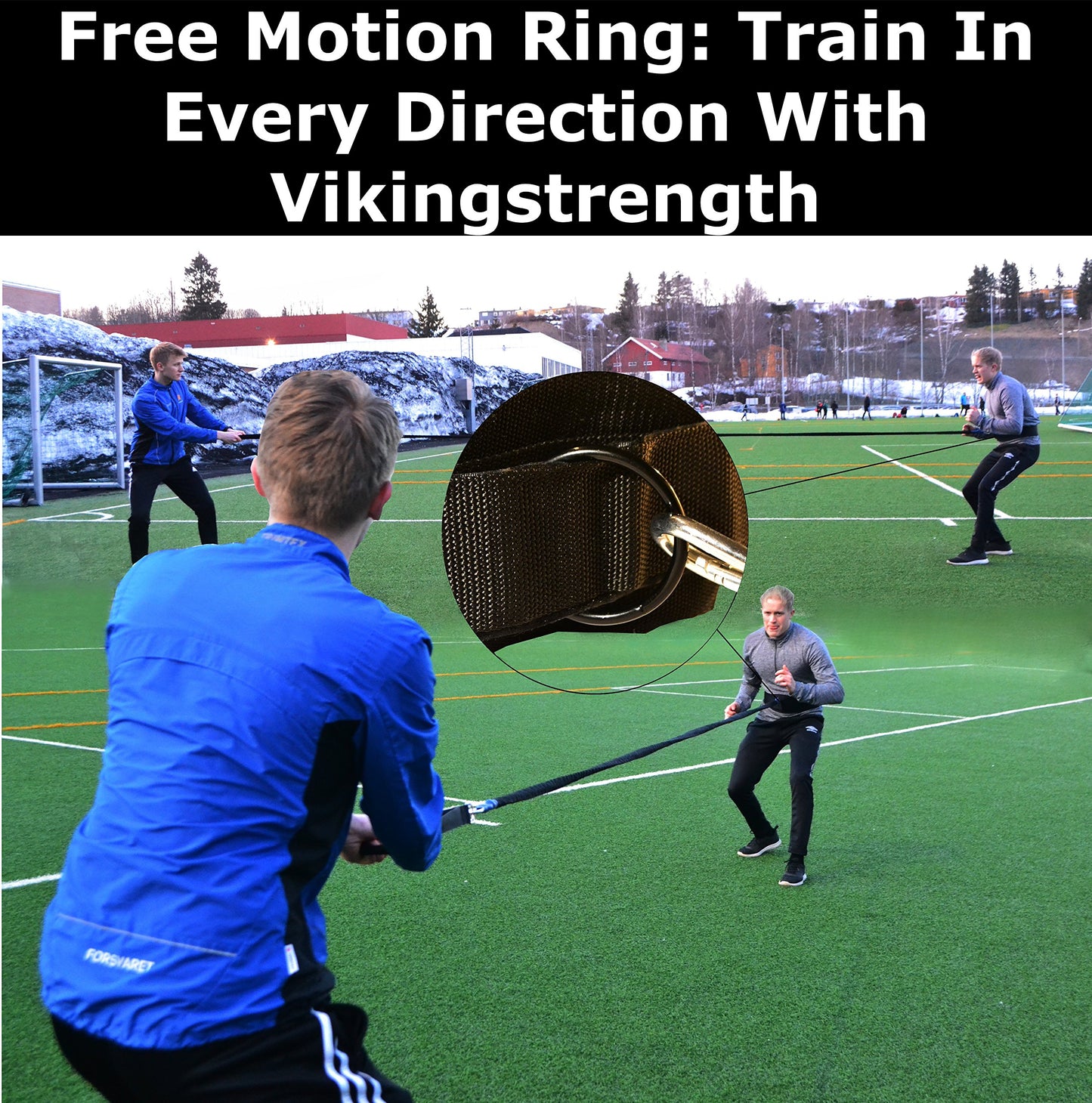 Vikingstrength - 360° Resistance Running Training Bungee Band (Waist) for Speed, Fitness Agility, Speed Strength – Gym Equipment for Football, Basketball, Solo or Partner + V-Strength Workout App
