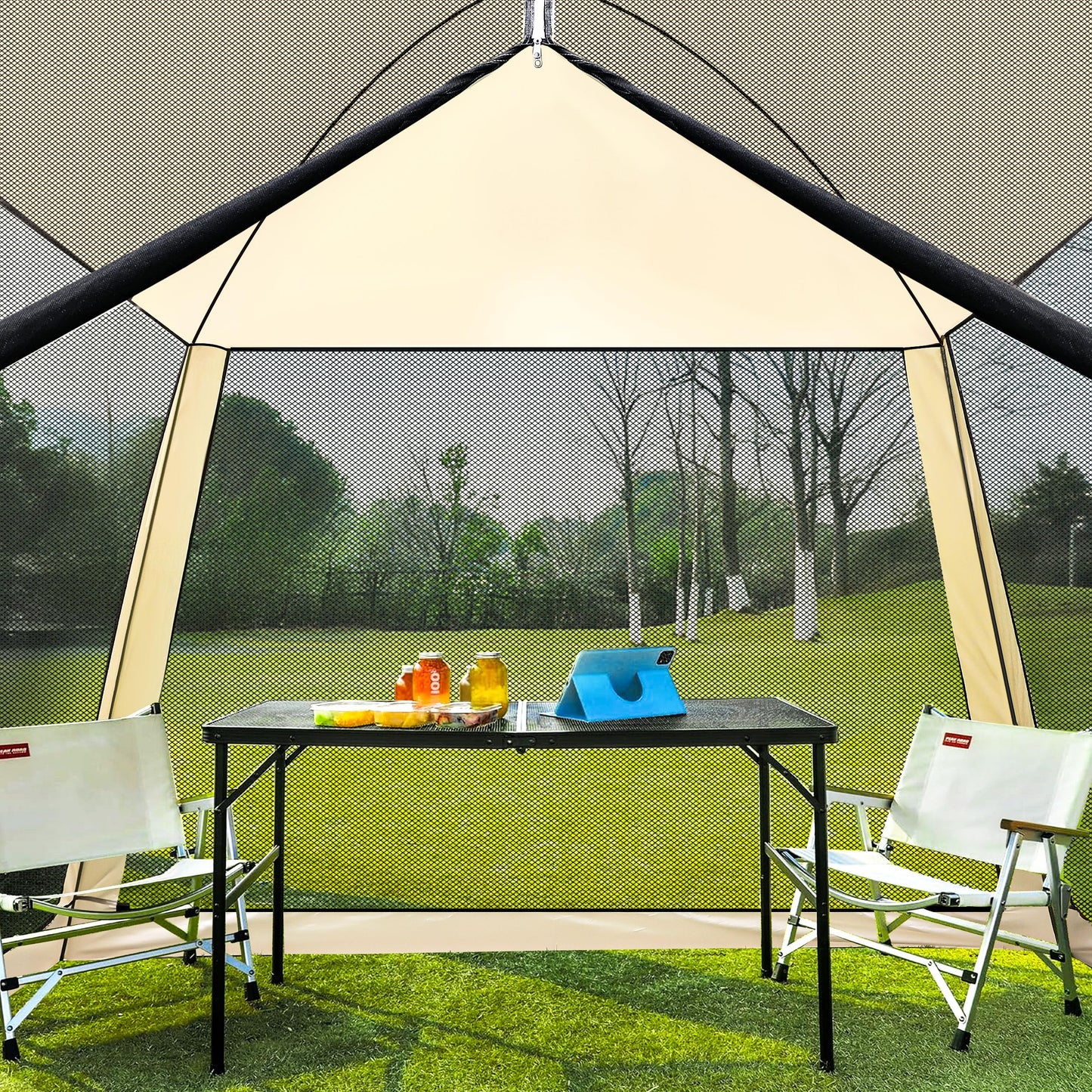 12' X 12' Screen House Room - Camping Screen Tent 8-10 Person&Instant UV Resistant Sun Shelter,Easy to Set up&Mosquito net Tent&Waterproof,Suitable for Family Camping Trip,Backyard,Picnic