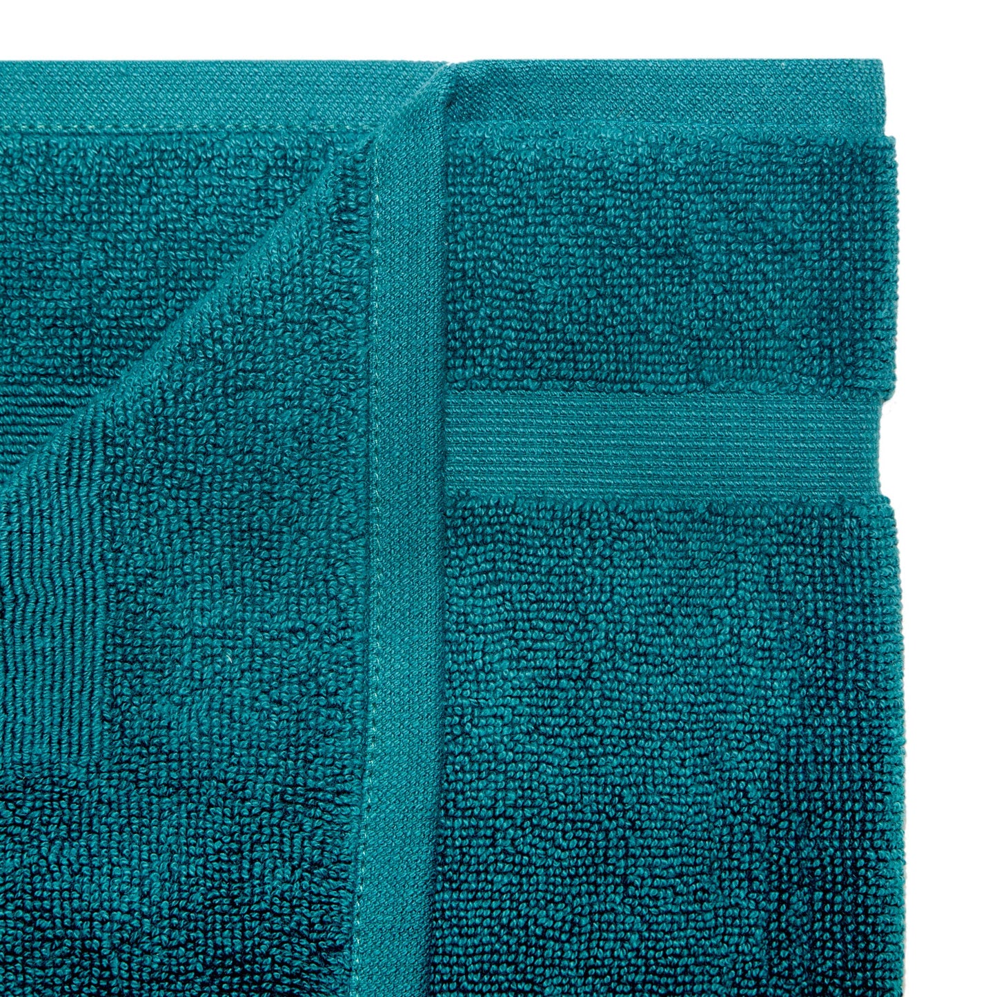 COTTON CRAFT Bath Tub Mats - 4 Pack 100% Cotton Ultra Absorbent Low Lint Plush Heavyweight 1000 GSM Luxury - Hotel Spa Shower Bathroom Towel Rug Step Out Floor Mat - Not a Bathroom Rug - 21x34 - Teal