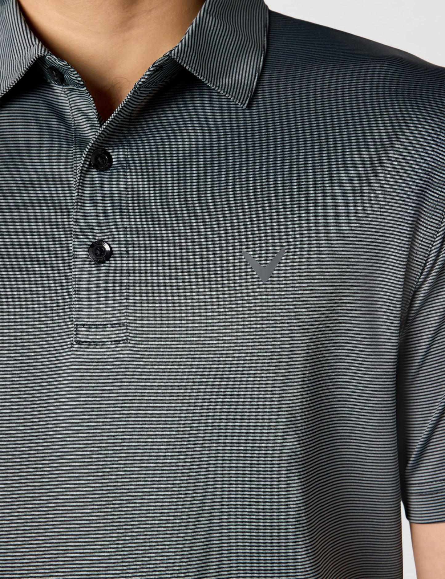 Callaway Men's Fine Line Stripe Short Sleeve Moisture-Wicking Stretch Golf Polo Shirt (Available in Big & Tall)