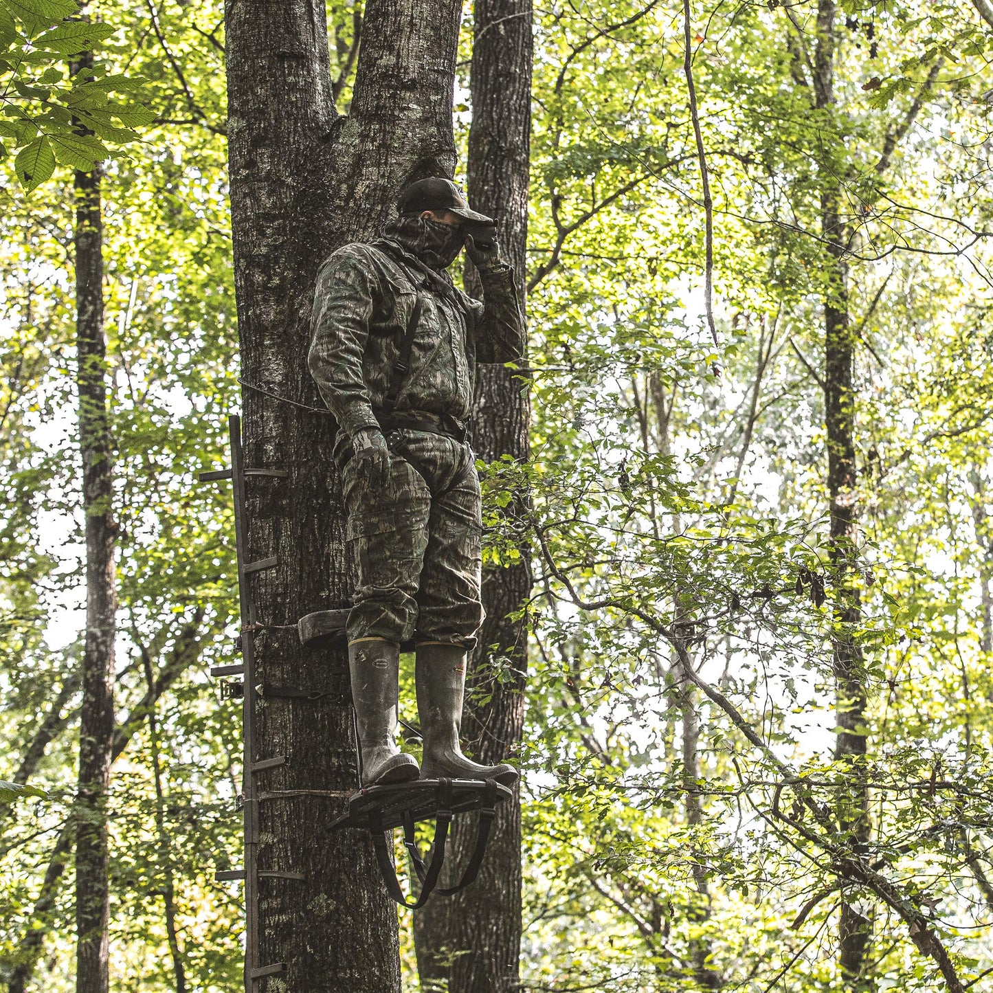 Mossy Oak Cotton Mill 2.0 Camo Hunting Pants for Men Camouflage Clothes, Large, Greenleaf