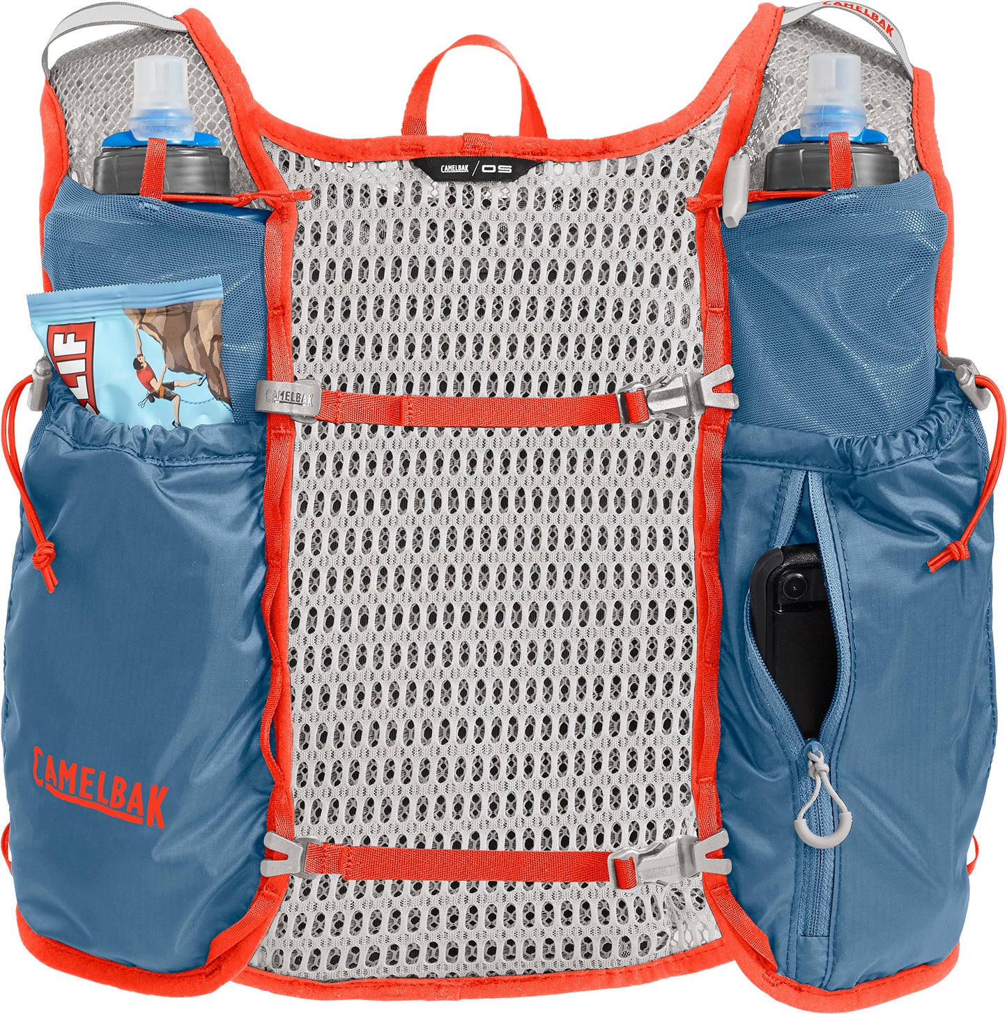 CamelBak Trail Run Hydration Vest with 34oz Capacity, Lightweight Breathable Design and Storage for Trail Running and Training, Black/Safety Yellow 2.0