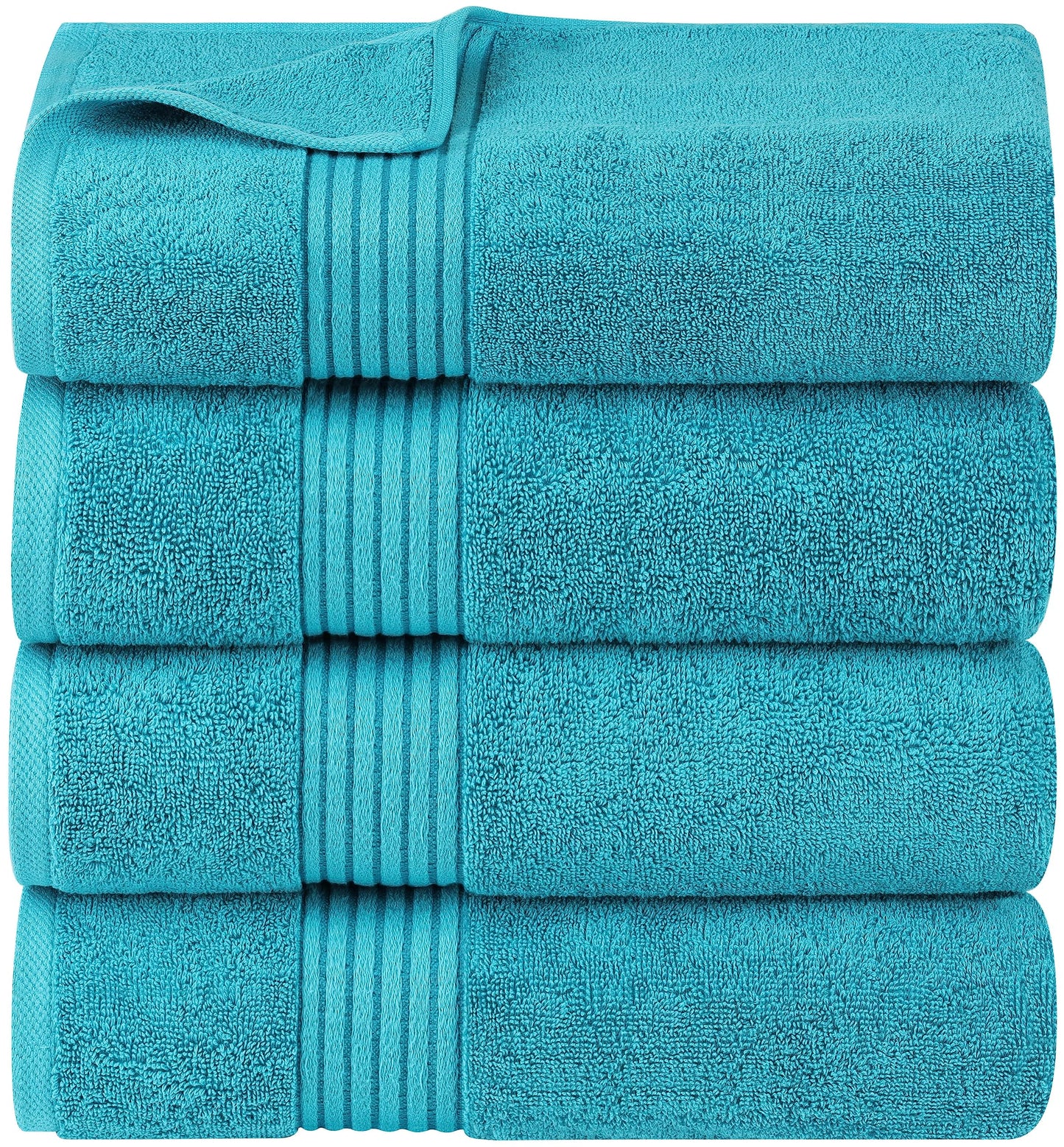 Utopia Towels Luxurious Bath Towels Set, 27x54 in, 4 Pack, Soft, Turquoise